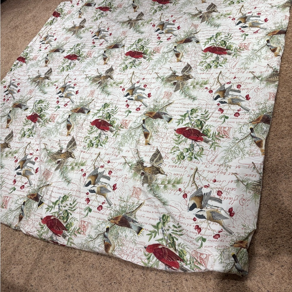 Pottery Barn Winter Bird Full Queen Duvet Cover - Picture 2 of 7